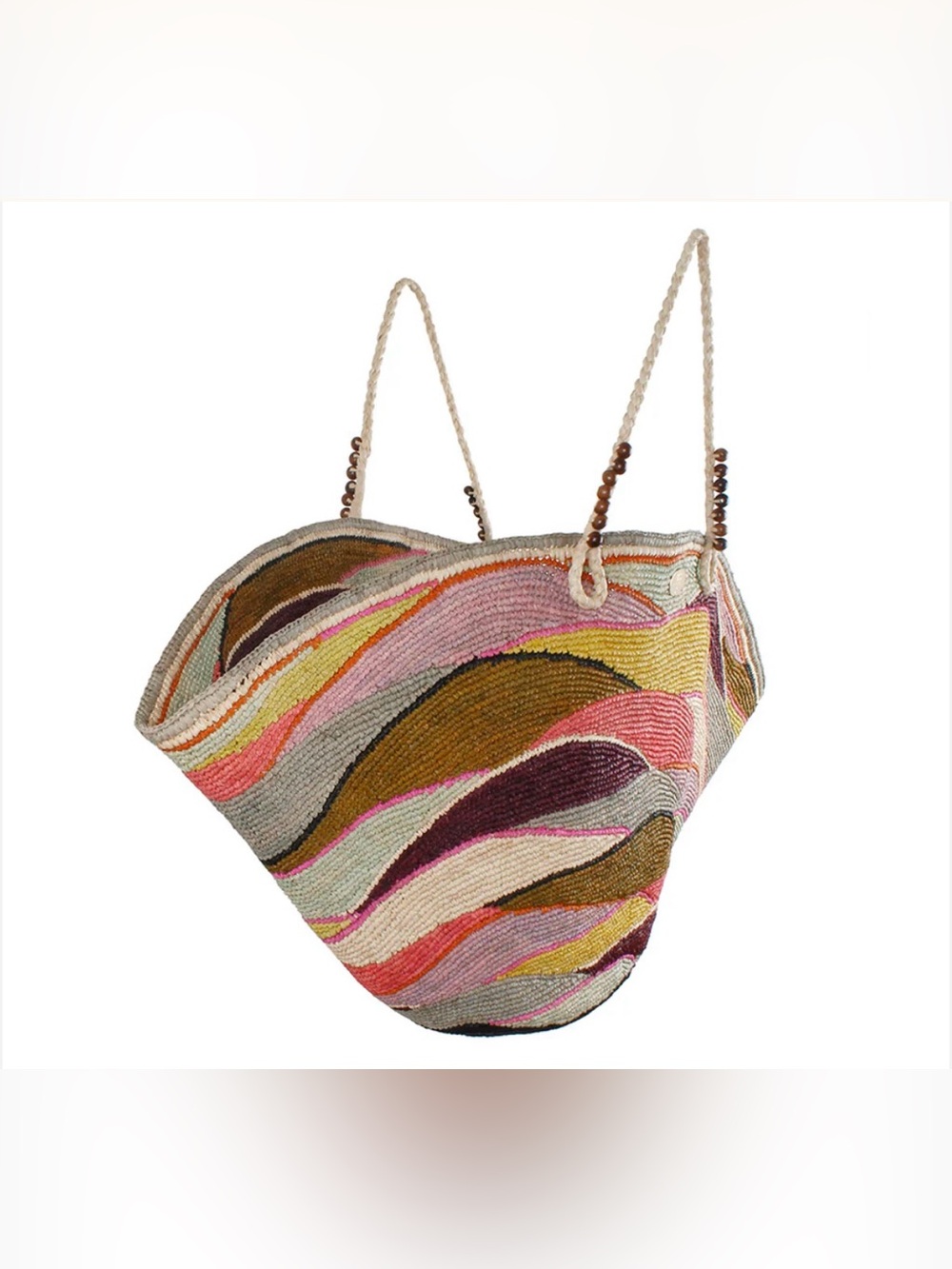 NWOT! Gas bijou accessories (French brand). XL straw bag. NEVER USED! NEW WO TAG - Picture 4 of 8